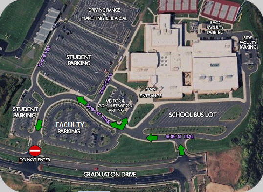 diagram of traffic flow at Battlefield High School