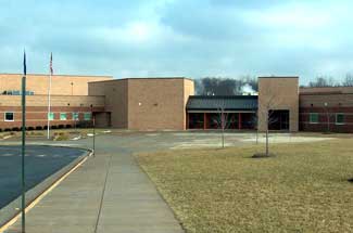 Entrance of Battlefield High School front of Battlefield High School
