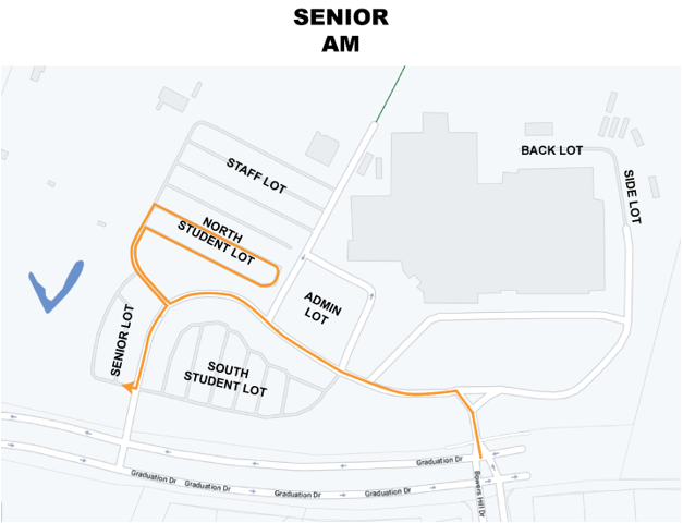 Traffic pattern for senior parking