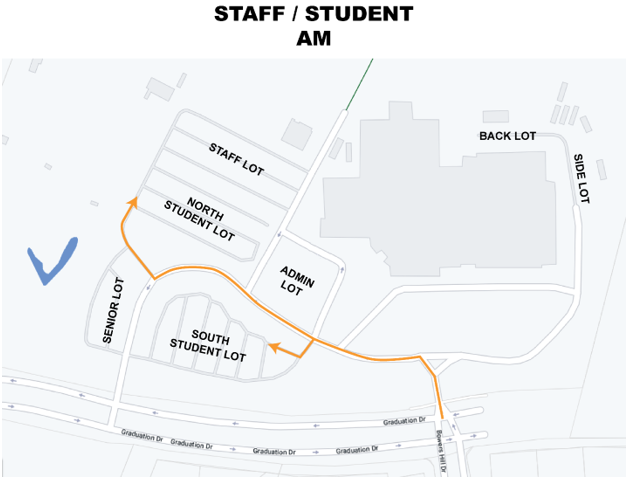 Traffic pattern for senior parking