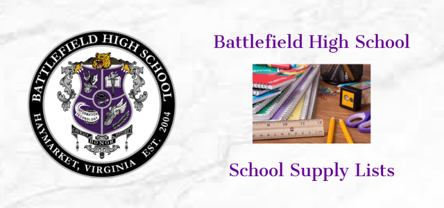 BHS Supply Lists