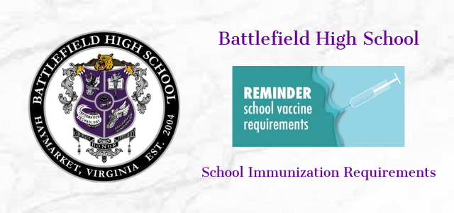 Reminder for School Immunization Requirements